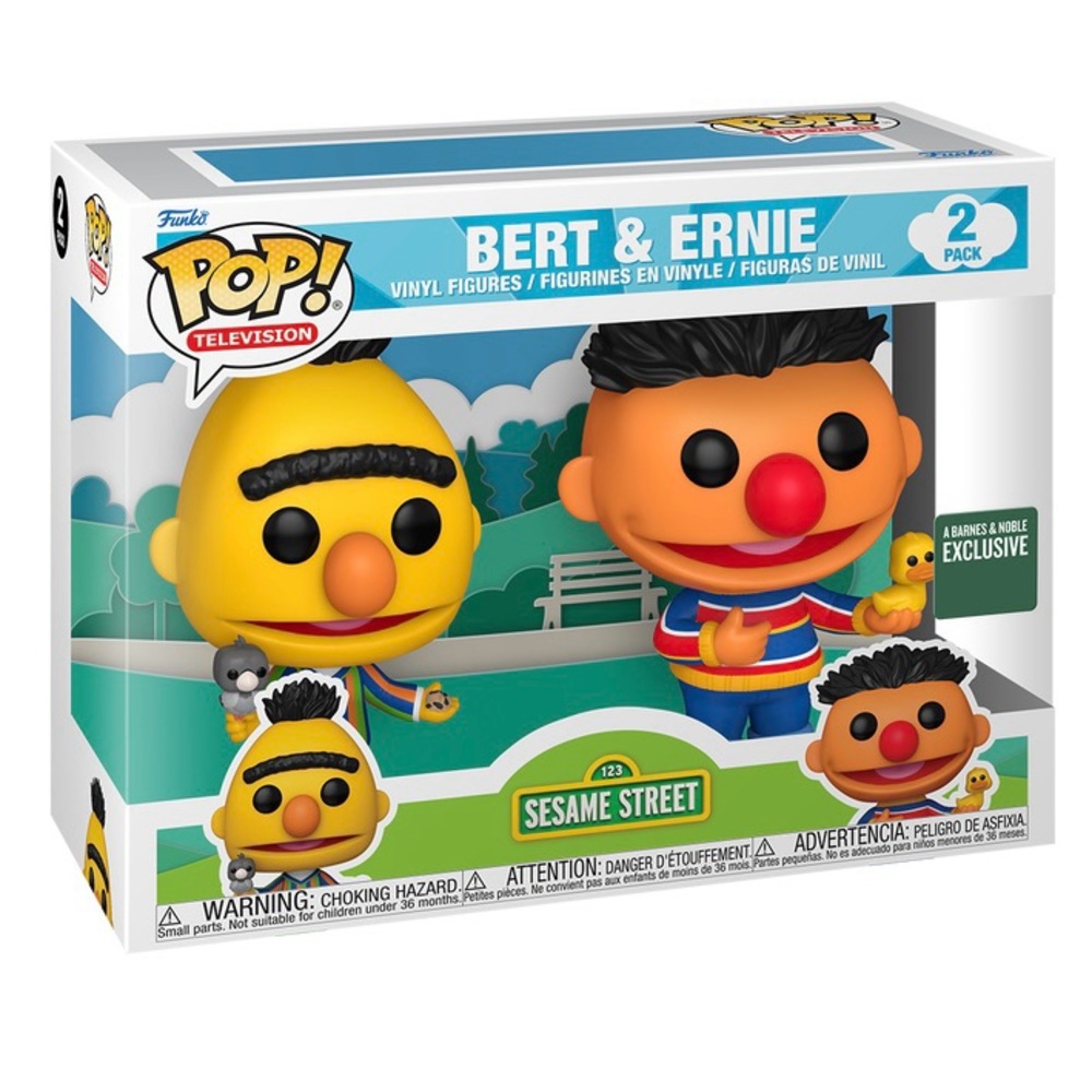 MINT FUNKO POP BERT & ERNIIE 2 PACK, B&N EXCLUSIVE.